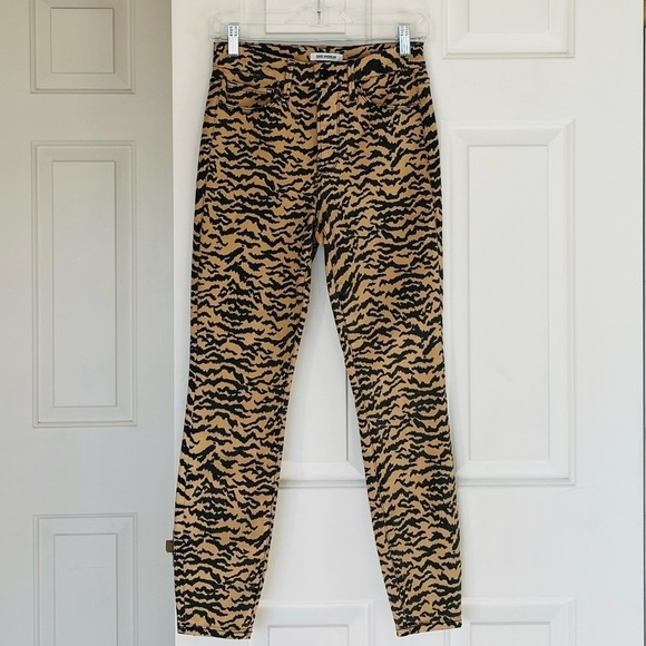 Good American Good Waist Crop High Waist Jean 4/27 Zebra Print - Picture 4 of 16